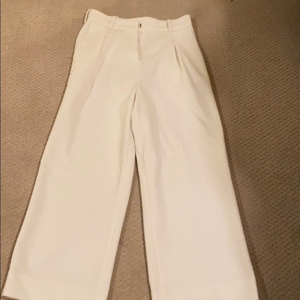 Maje Off White cropped trousers